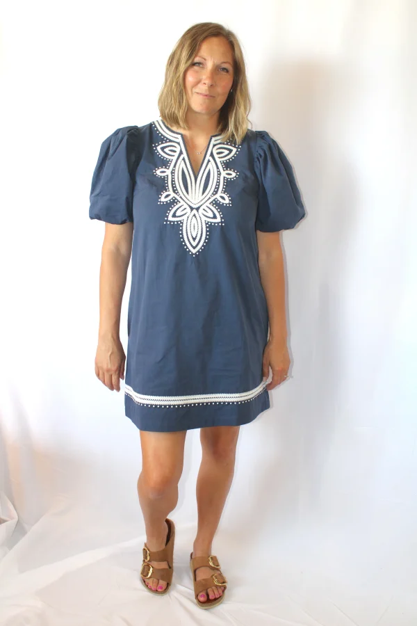 Embroidered Detail Mini Dress - Image 3