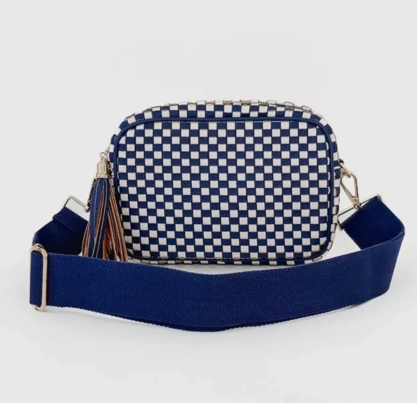 Navy Checkered Crossbody - Image 4