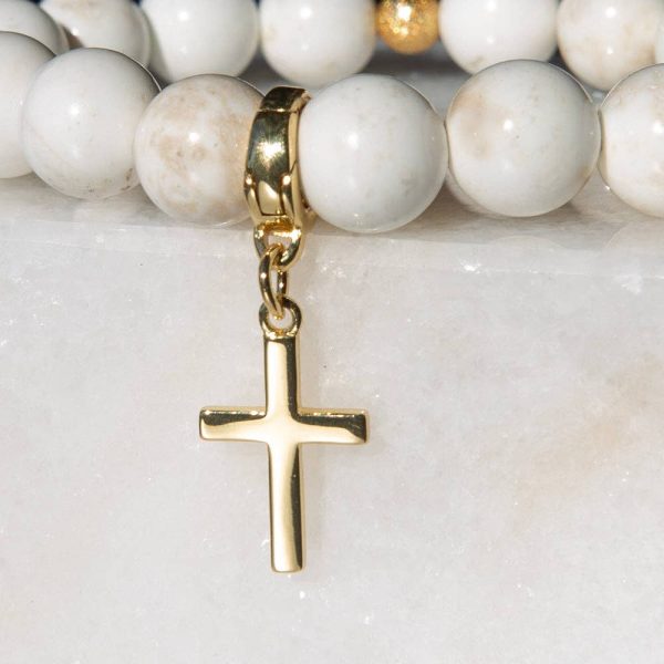 Cross Charm, Gold, Charm Bar | Charm Necklace or Bracelet - Image 4