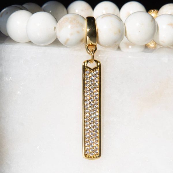 Bar Charm, CZ | Charm Bar | Charm Necklace | Charm Bracelet - Image 3