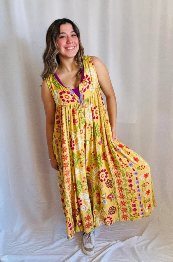 Yellow Floral Romper - Image 4