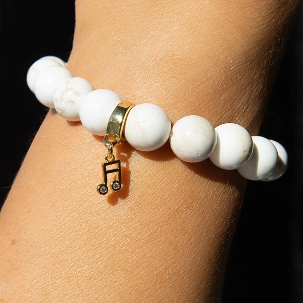 Music Note Charm, CZ, Charm Bar - Image 2