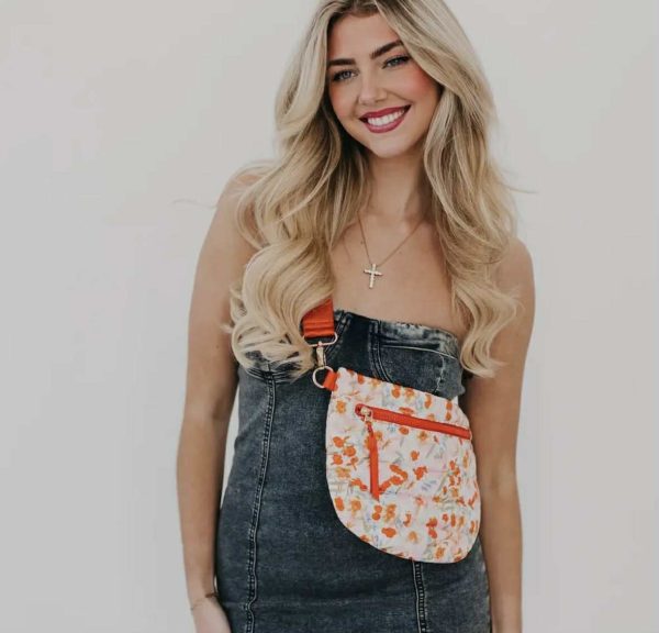 Jolie Crossbody in Mango Floral Watercolor - Image 3