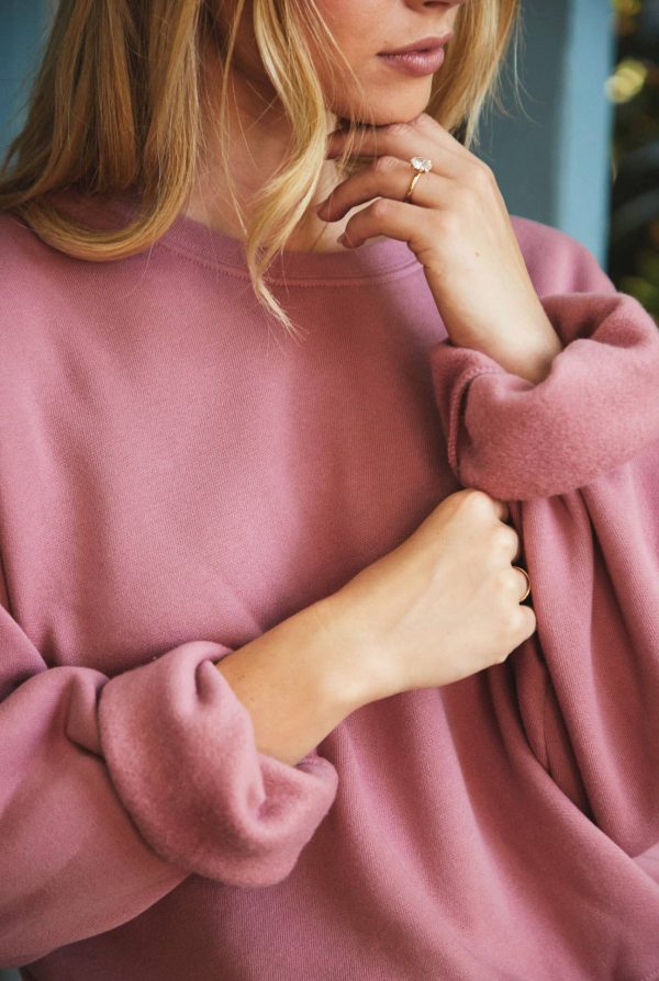LOVE Mid Graphic Sweatshirt: MAUVE, L - Image 4