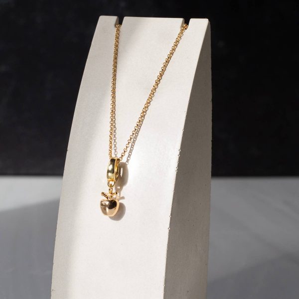 Apple Charm, Gold, Charm Bar | Charm Necklace or Bracelet - Image 4