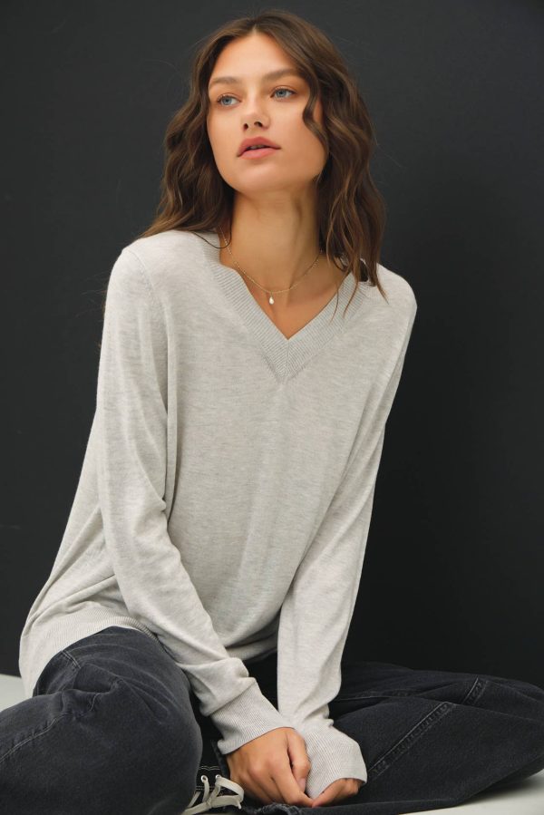 Cashmere blended sweater: Sky - Image 16