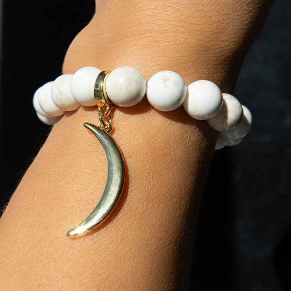 Crescent Moon Charm, Gold, Charm Bar | Charm Necklace - Image 3