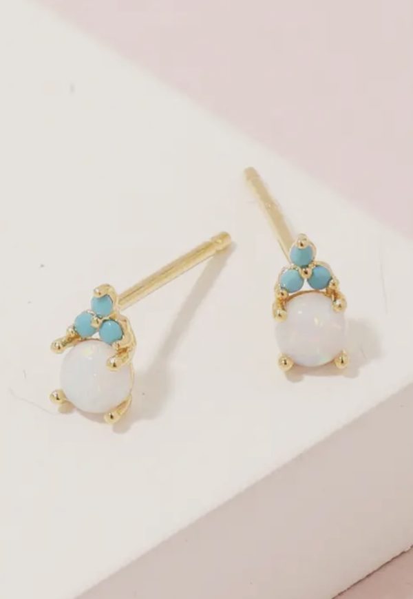 Mini opal studs