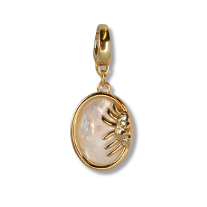 Sun Medallion Charm, Mother of Pearl