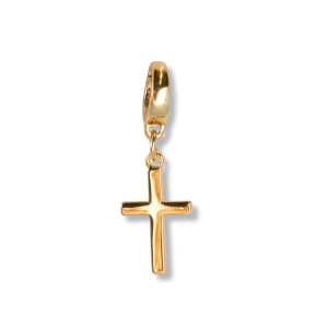 Cross Charm, Gold, Charm Bar | Charm Necklace or Bracelet
