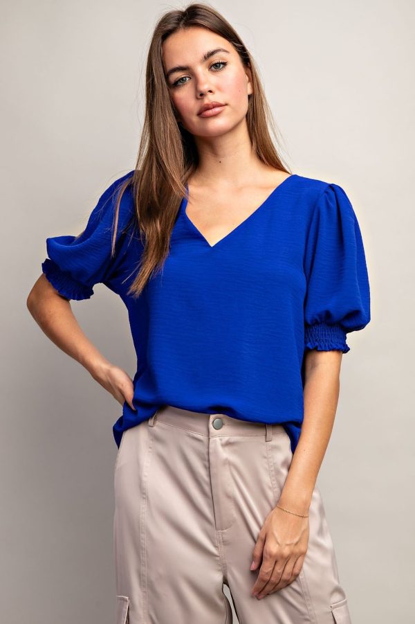 Royal Blue Puff Sleeve