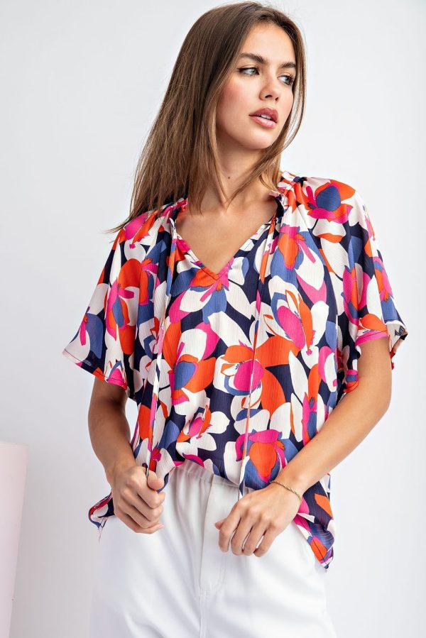 Navy Flowy Floral