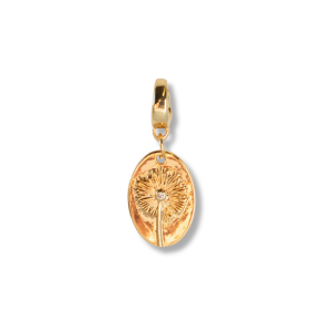 Dandelion Charm, CZ, Charm Bar, Charm Necklace or Bracelet