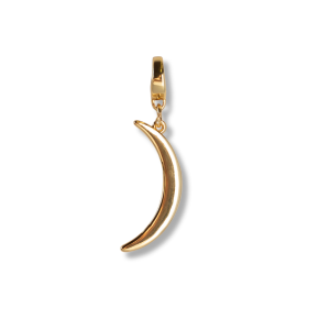 Crescent Moon Charm, Gold, Charm Bar | Charm Necklace
