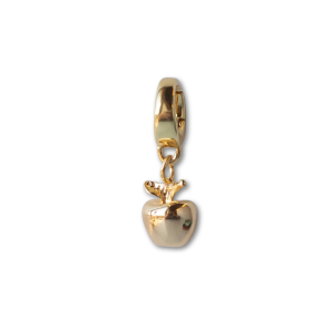 Apple Charm, Gold, Charm Bar | Charm Necklace or Bracelet
