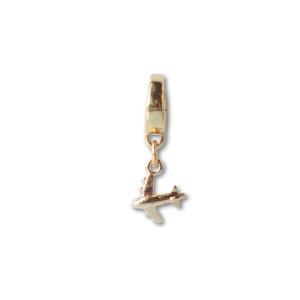 Airplane Charm, Gold, Charm Bar | Charm Necklace or Bracelet