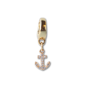 Anchor Charm, CZ, Charm Bar | Charm Necklace or Bracelet