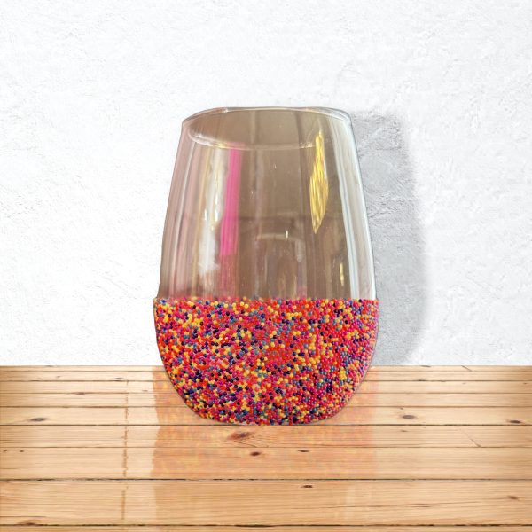 Sprinkled wineglass
