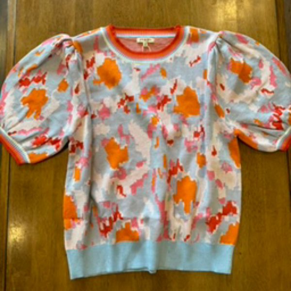 Powder blue pattern sweater