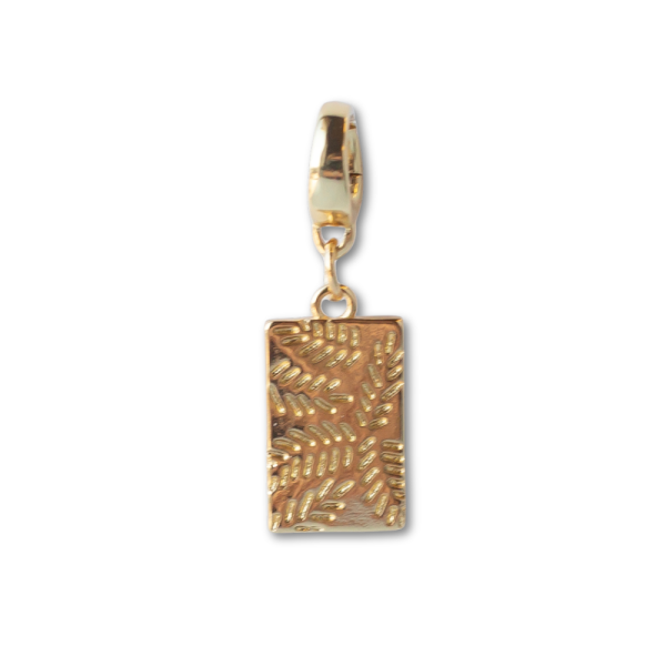 Fern Charm, Gold, Charm Bar | Charm Necklace or Bracelet
