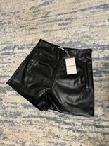 Black Pleather Shorts