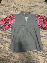 PinStriped Summer Embroidery Top
