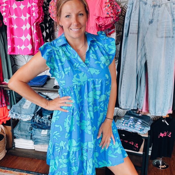 Shades of blue summer dress