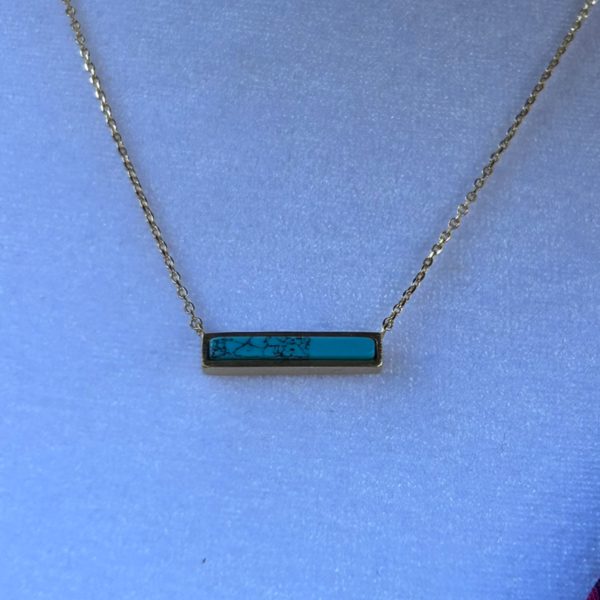 Rectangle, turquoise necklace
