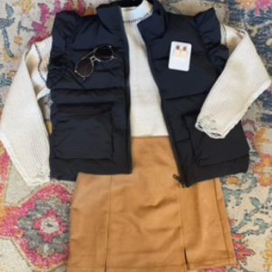 Ruffle puffer vest