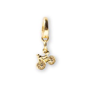Bicycle Charm, CZ | Charm Bar | Charm Necklace or Bracelet