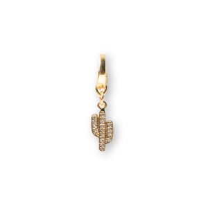 Cactus Charm, CZ | Charm Bar | Charm Necklace or Bracelet
