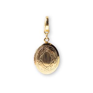 Locket Charm, Gold | Charm Bar | Charm Necklace or Bracelet