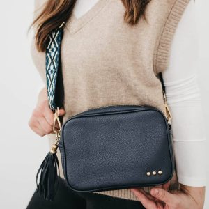 Willow Camera Crossbody Bag: Navy