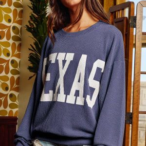 T1770 -Texas Comfy Graphic Sweatshirt, Gameday: MIDNIGHT, S-M-L (2-2-2)