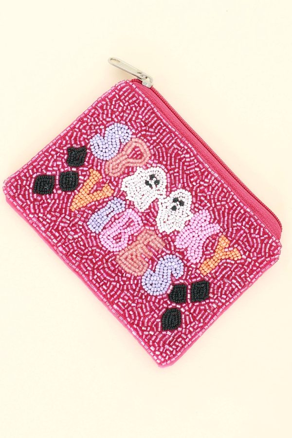 Spooky Vibes Beaded Coin Bag