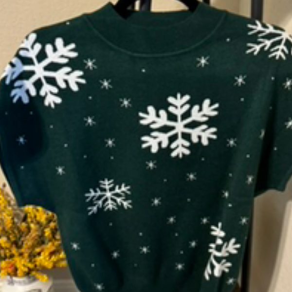 Green Snowflake Sweater