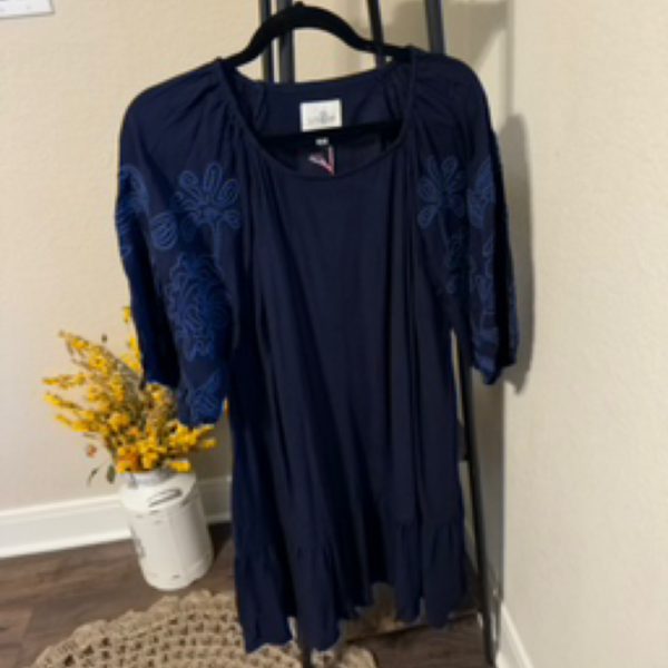 Midnight Embroidery Dress