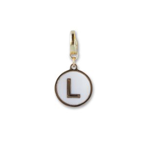 Alphabet Charm-Letter L, Mother of Pearl, Charm Bar, Initial