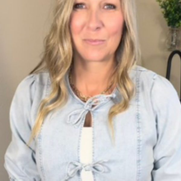 Self Tie Denim Top