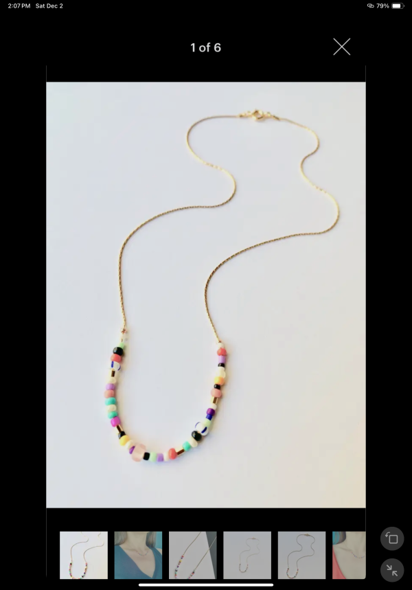 Colorful beaded necklace
