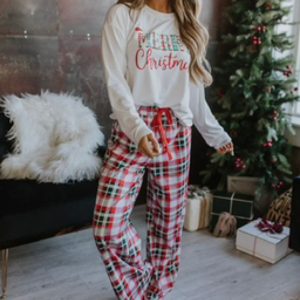 Plaid Pj Set