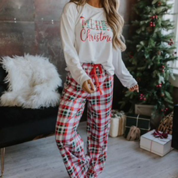Plaid Pj Set
