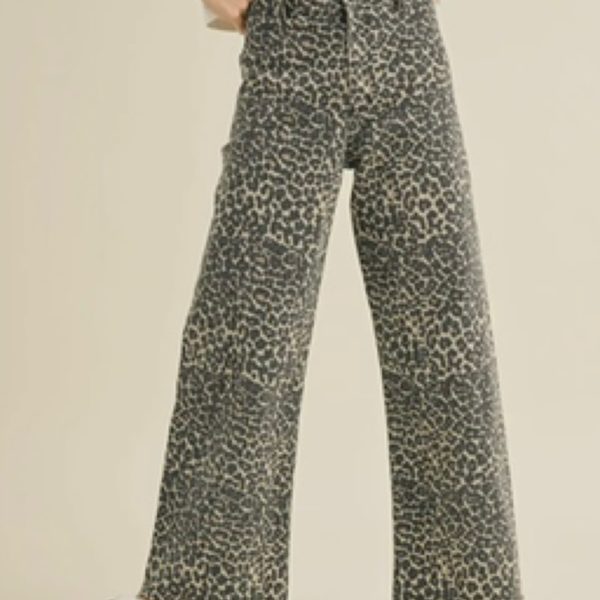 Léopard Straight Leg Pants
