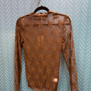 Brown Lace Tops