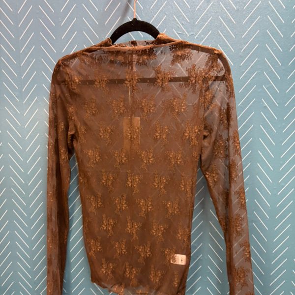 Brown Lace Tops
