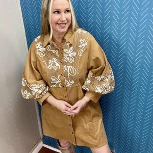 Taupe Corduroy Dress