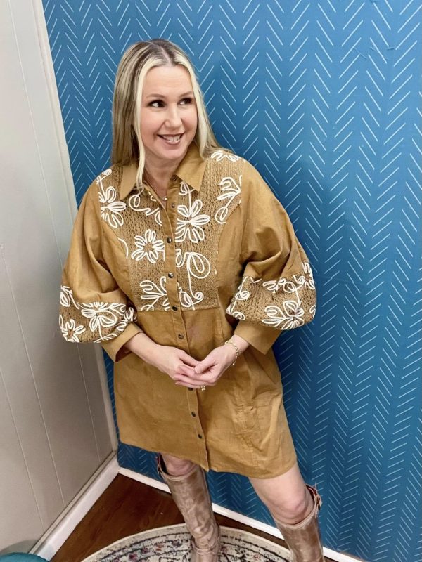 Taupe Corduroy Dress
