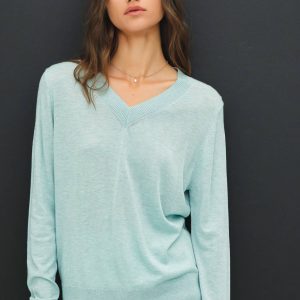 Cashmere blended sweater: Sky
