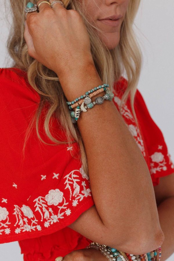 San Antonio Bracelet Set - Turquoise: OS