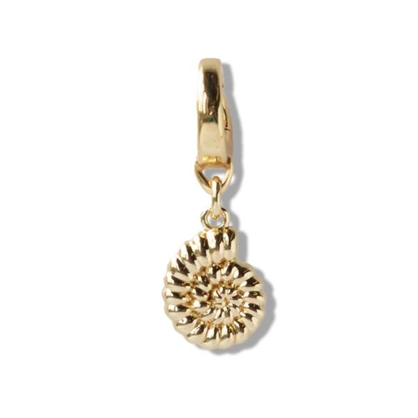 Nautilus Shell Charm, Gold